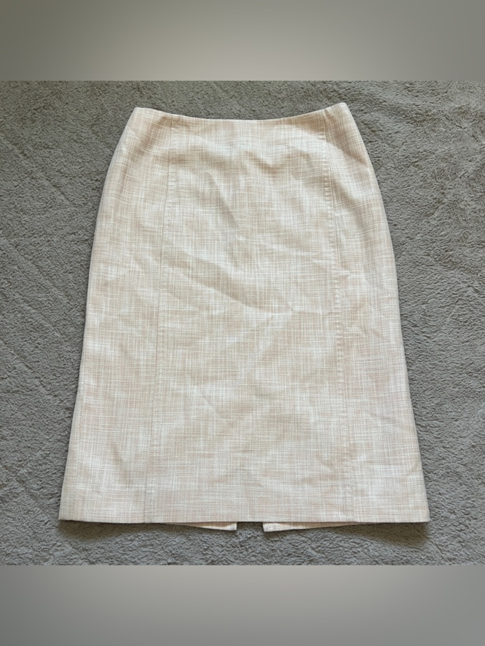 Lafayette 148 Cotton Wool Silk Pencil‎ Skirt Preppy Old Money Minimalist Sz 4